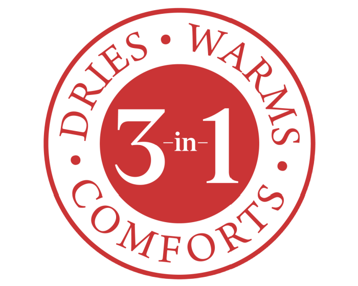 Dogrobes 3-in-1 dog drying coat dries warms and comforts dogs