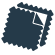 Double-layered fabric icon showing two layers of Dogrobes unique fabric are used in dog drying mitts