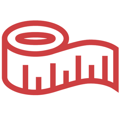 Measuring tape icon for Dogrobes dog drying coats fit
