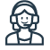 Dogrobes grey customer care icon signifying real people are on hand to help