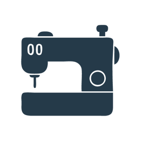 Sewing machine icon representing bespoke Made To Measure Dogrobe production