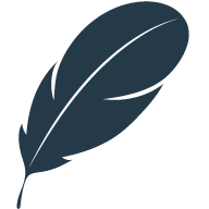 Grey icon of a feather to show Dogrobes dog drying coats and dog snoods are lightweight