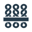 Grey dual-loop technology icon showing the special fabric construction for Dogrobes dog drying mitts