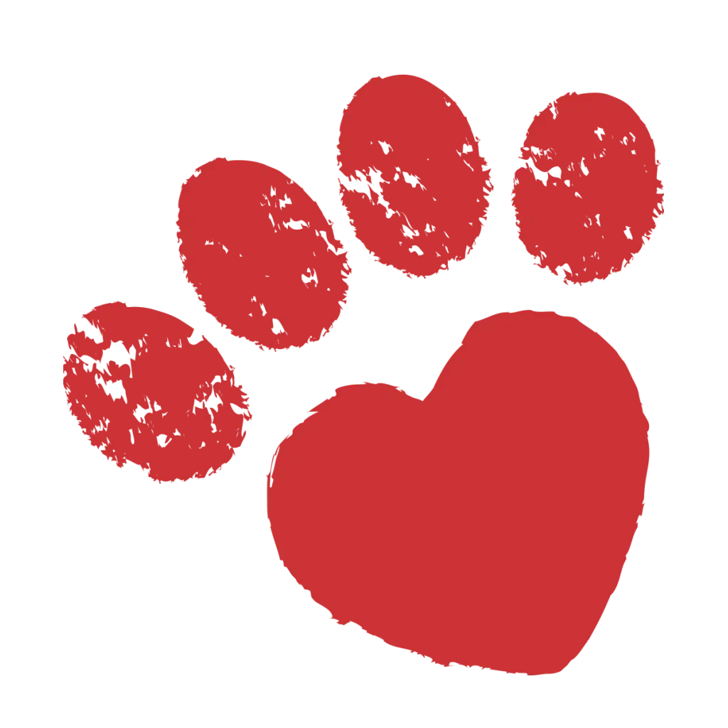 Heart paw print icon representing Dogrobes dog-first values