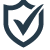 Grey tick and trusted badge showing Dogrobes are used by dog care professionals like vets and dog walkers