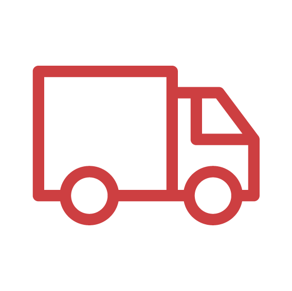 Delivery truck icon representing receiving Dogrobes deliveries