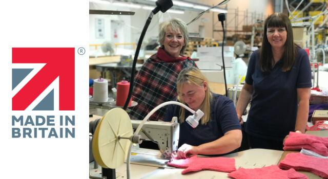 Dogrobes team sewing high quality dog drying products in our Made in Britain workshop